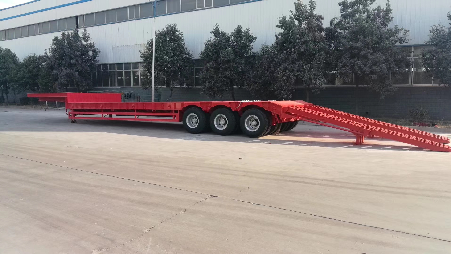 3 lines 6 axles lowboy trailer